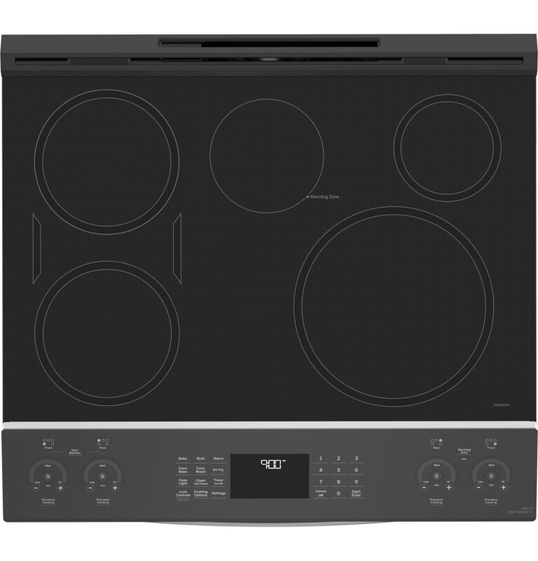 30" Smart Slide-In Fingerprint Resistant Front-Control Induction and Convection Range with No Preheat Air Fry view 16