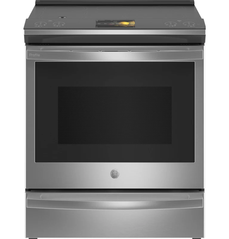 GE Profile 30" Smart Slide-In Front-Control Induction Fingerprint Resistant Range with In Oven Camera Stainless Steel PHS93XYPFS Picture 1