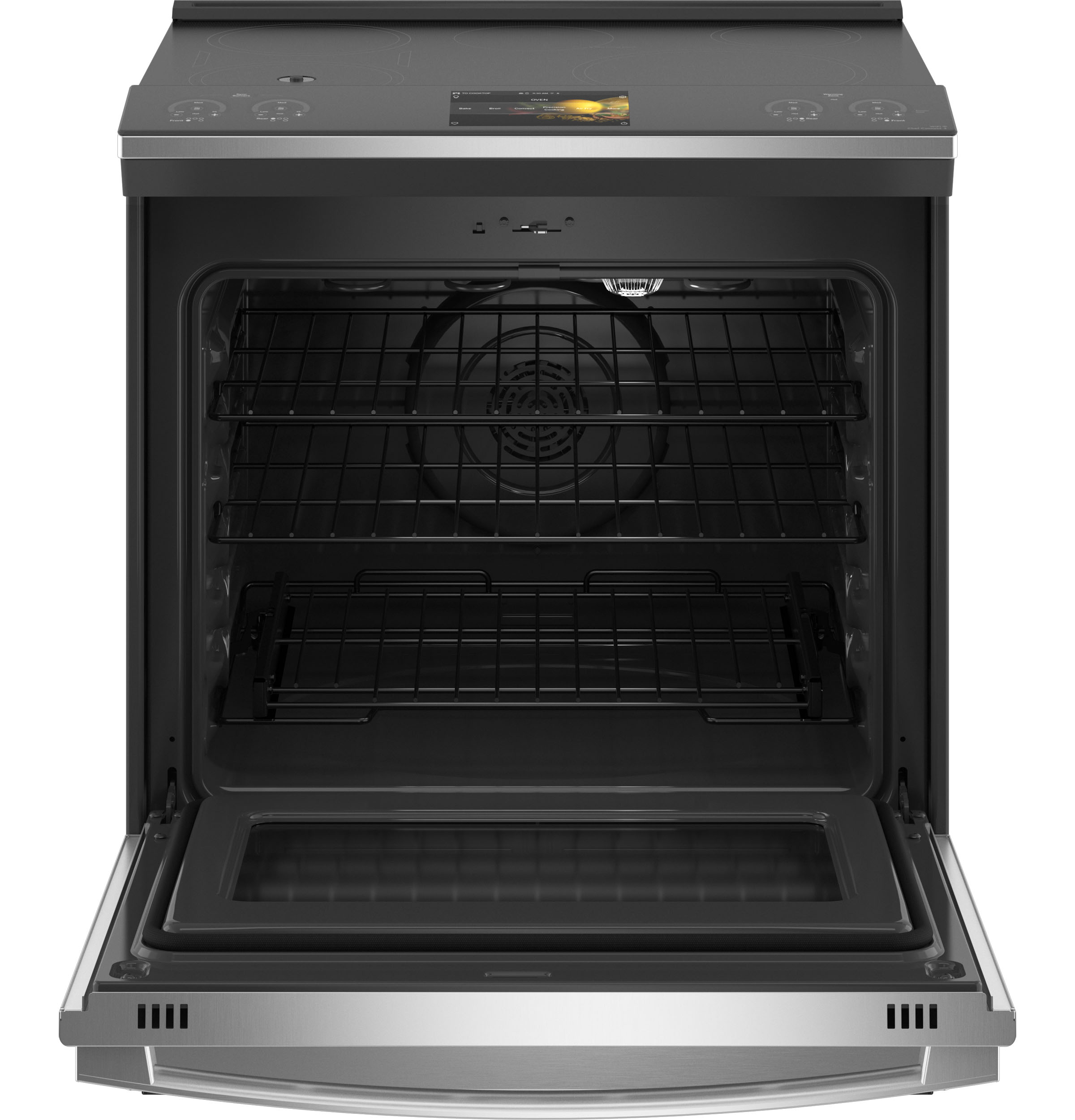 30" Smart Slide-In Front-Control Induction Fingerprint Resistant Range with In Oven Camera PHS93XYPFS