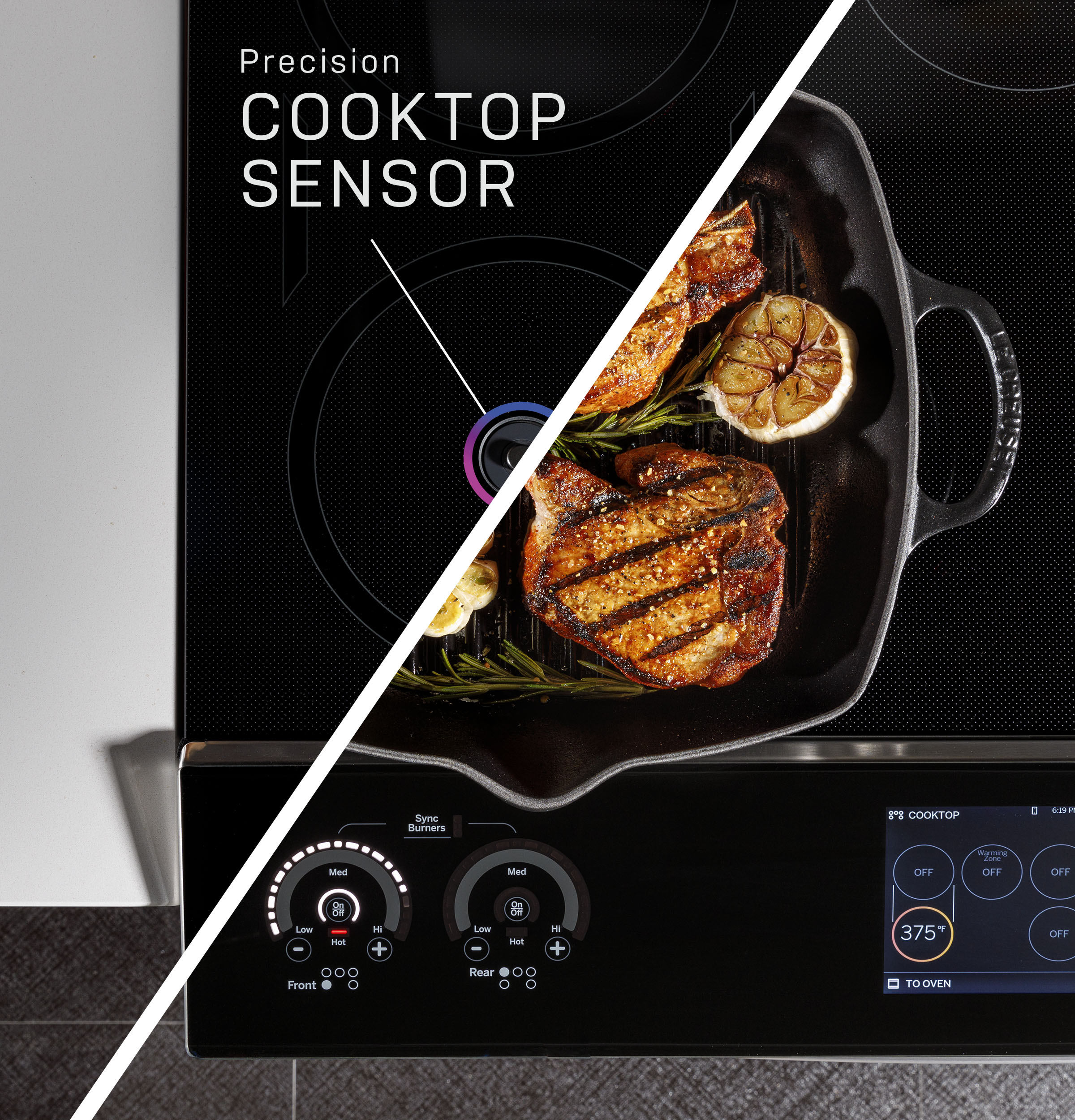30" Smart Slide-In Front-Control Induction Fingerprint Resistant Range with In Oven Camera PHS93XYPFS