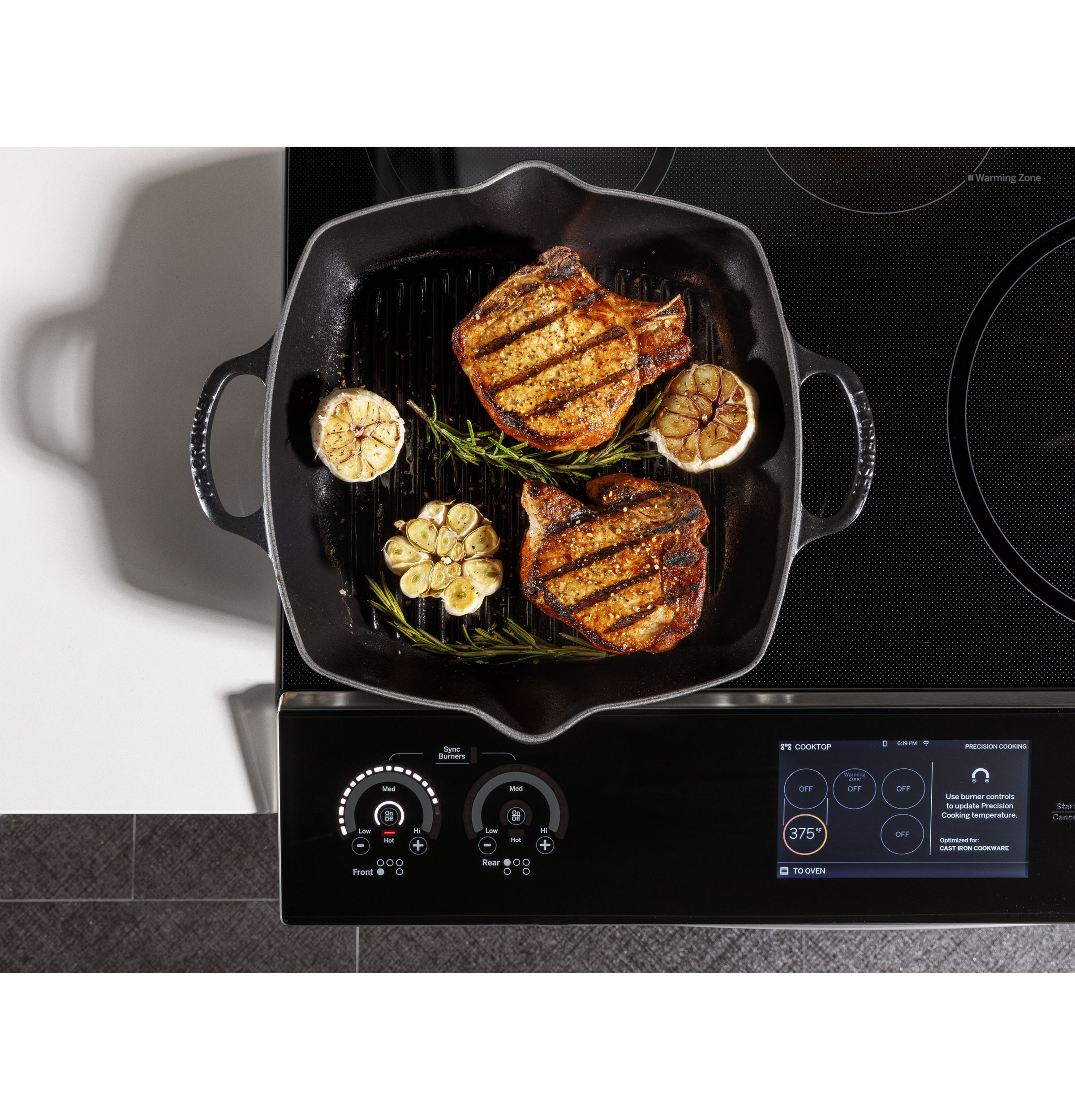 30" Smart Slide-In Front-Control Induction Fingerprint Resistant Range with In Oven Camera PHS93XYPFS