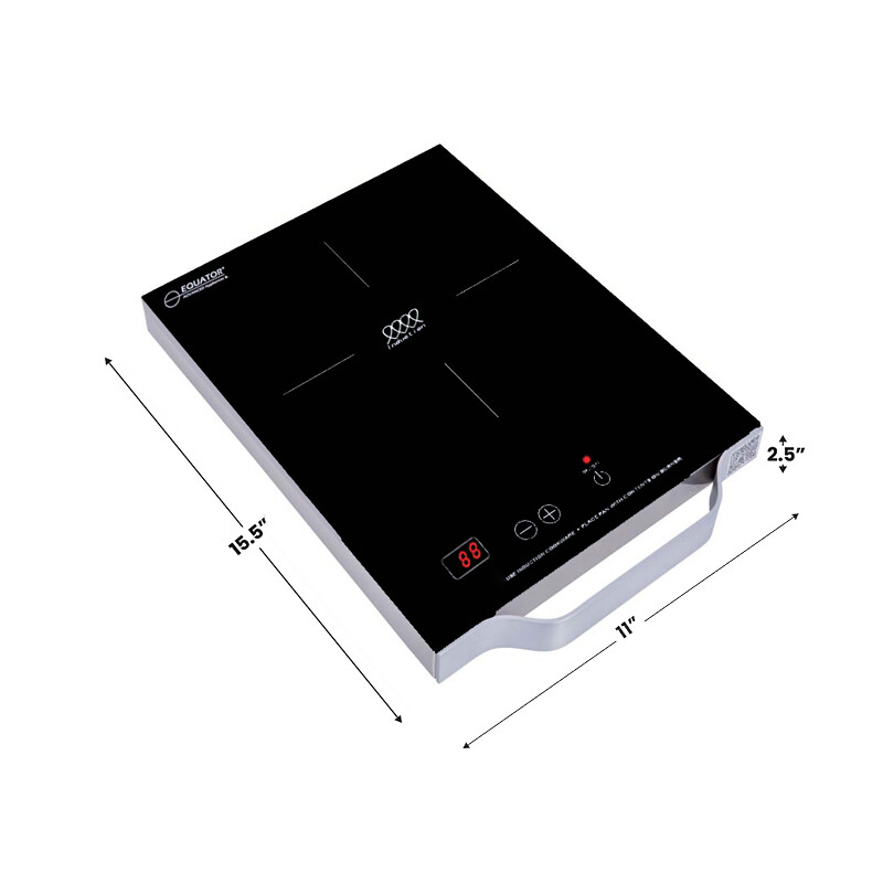 11 inch Portable One-Burner Induction Cooktop LIGHT Aluminum Handle 110V PIC100BLACK, product image 2 of 16