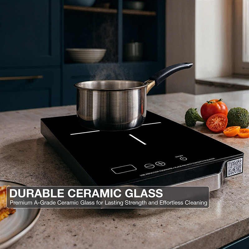 11 inch Portable One-Burner Induction Cooktop LIGHT Aluminum Handle 110V PIC100BLACK, product image 4 of 16