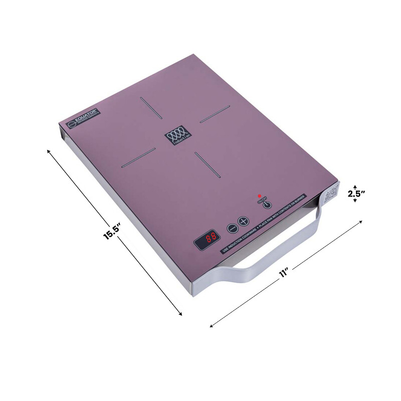 11 inch Portable One-Burner Induction Cooktop LIGHT Aluminum Handle 110V PIC100LILAC, product image 4 of 12