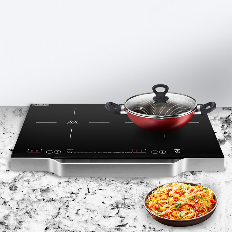 21 inch Portable 2-Burner Induction Cooktop LIGHT with ALUMINUM HANDLE 110V PIC200N, product image 3 of 12