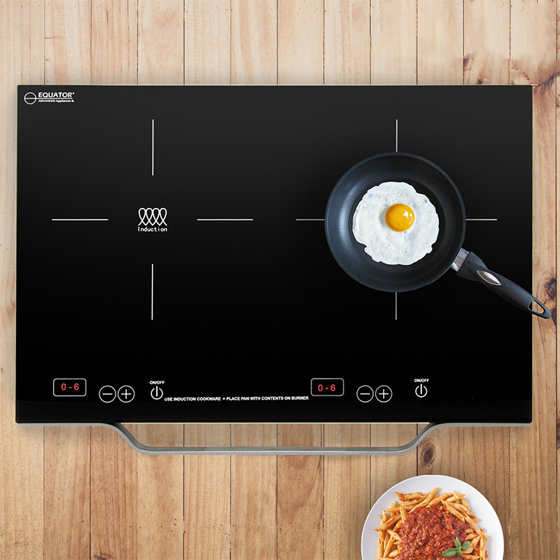 21 inch Portable 2-Burner Induction Cooktop LIGHT with ALUMINUM HANDLE 110V PIC200N, product image 12 of 12