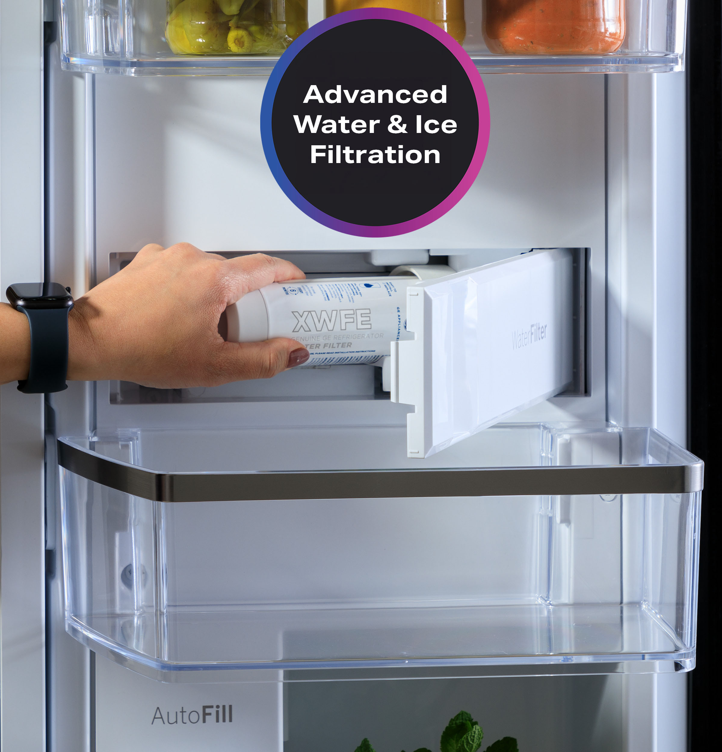 23.2 Cu. Ft. Smart Counter-Depth Fingerprint Resistant 4-Door French-Door Refrigerator view 3