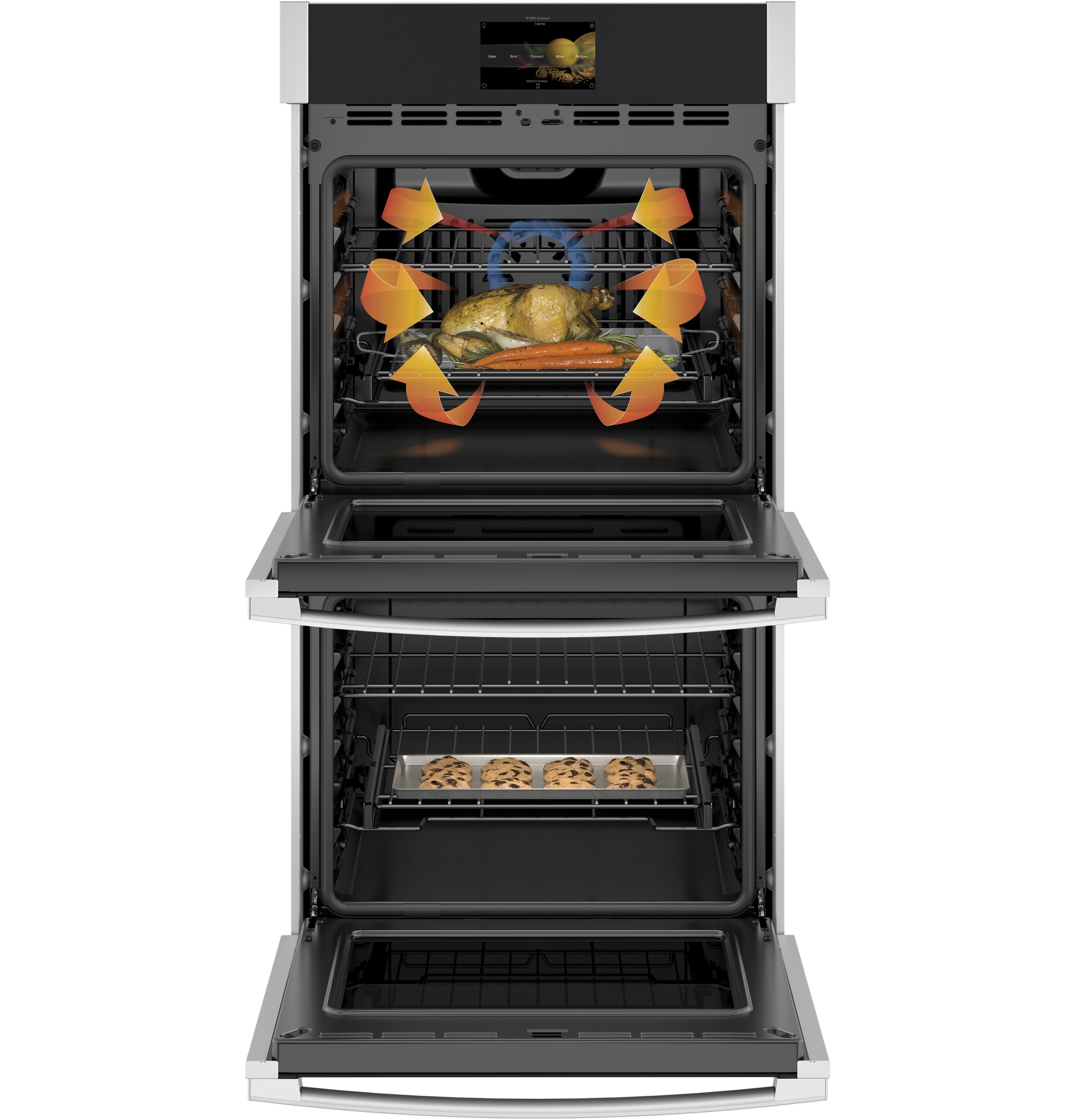 27" Smart Built-In Convection Double Wall Oven PKD7000BNTS