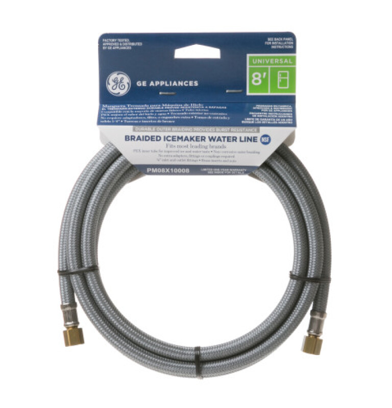 8’ Universal Braided Water Line For Icemaker And/or Dispenser PM08X10008
