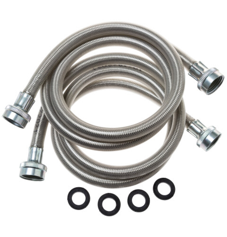 Universal Washing Machine Stainless Steel Hoses - 2 Pack PM14X10005