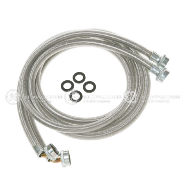 Stainless Washer Hose 6' (2pk) With 90 Elbow PM14X10011