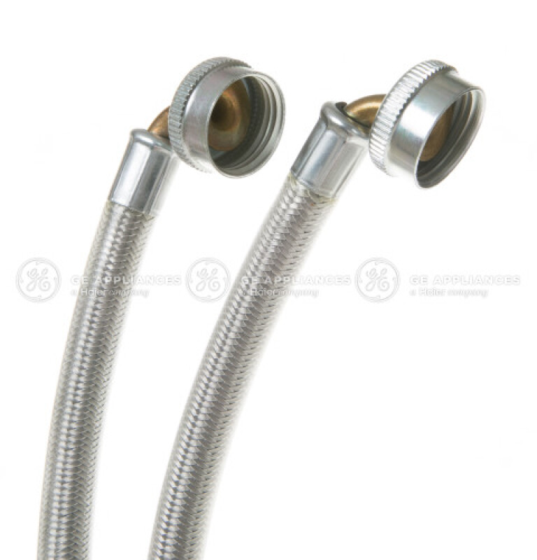 Stainless Washer Hose 6' (2pk) With 90 Elbow PM14X10011, product image 3 of 5
