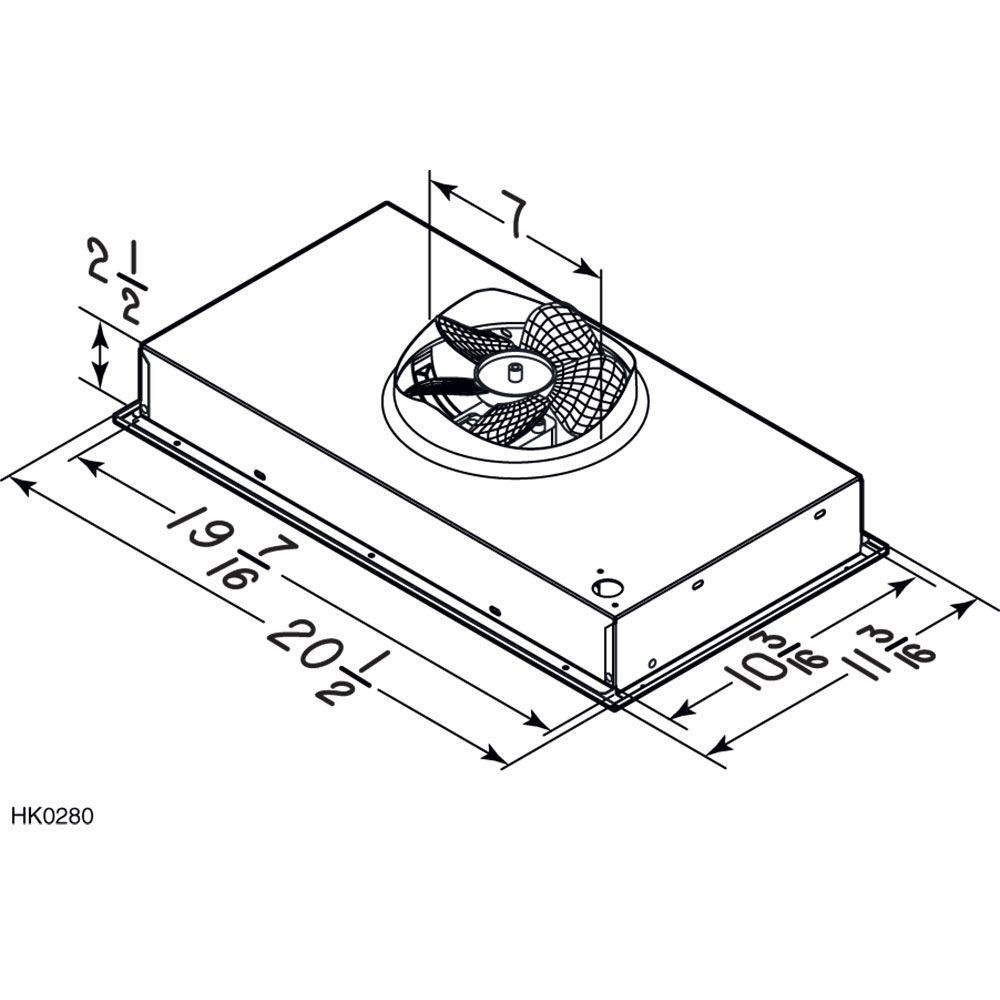 20.5Inch Custom Range Hood Power Pack, 300 Max Blower CFM, PM250SSP