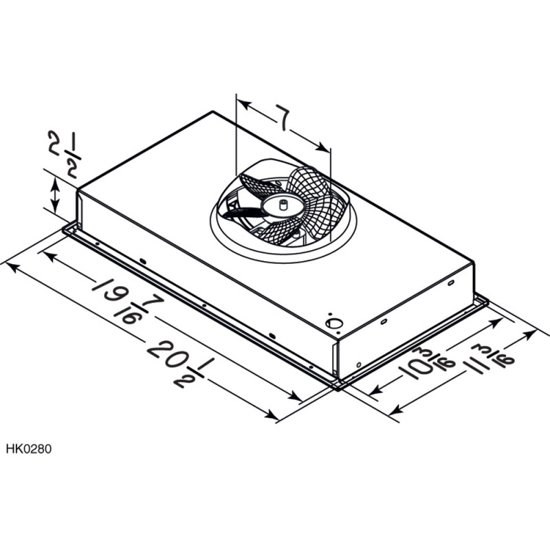 20.5Inch Custom Range Hood Power Pack, 300 Max Blower CFM, PM250SSP, product image 3 of 6