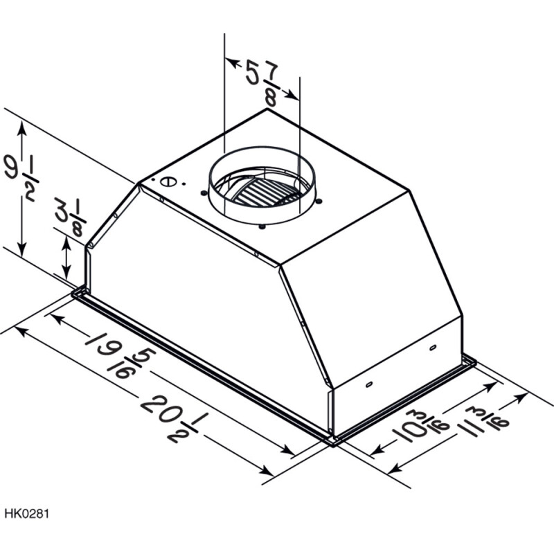 20.5Inch Custom Range Hood Power Pack, 440 Max Blower CFM, PM390SSP