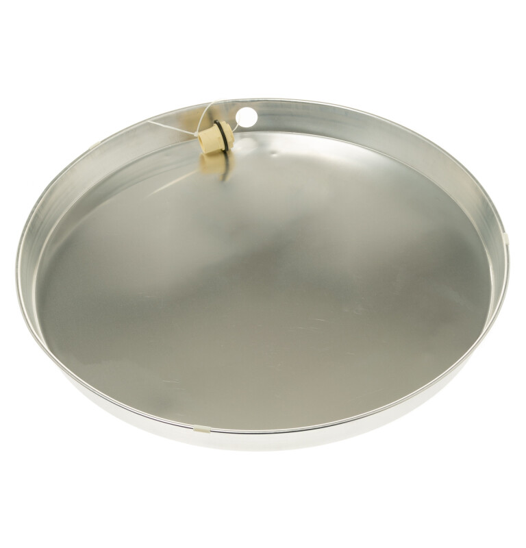 24" Aluminum Water Heater Drain Pan with CPVC fitting PM7X7