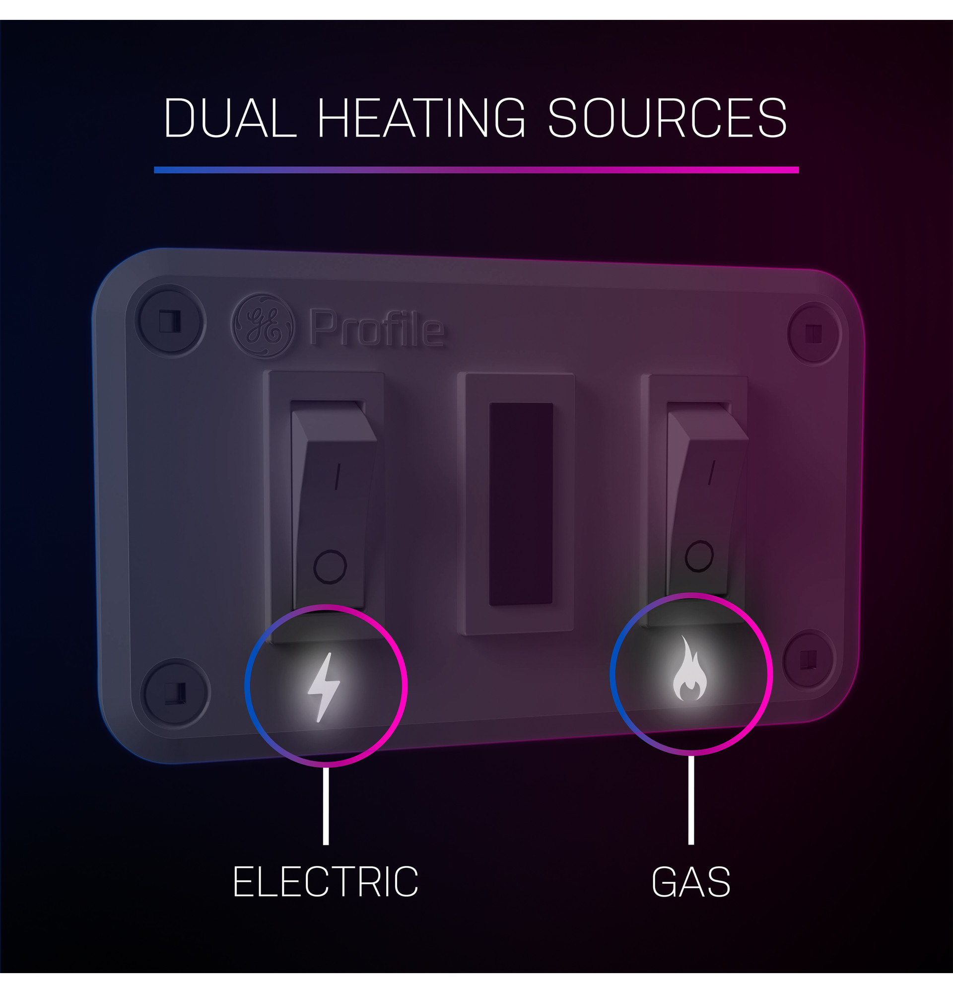 RV Dual Fuel White Toggle Control for LP and Electric Water Heater PMCSRS