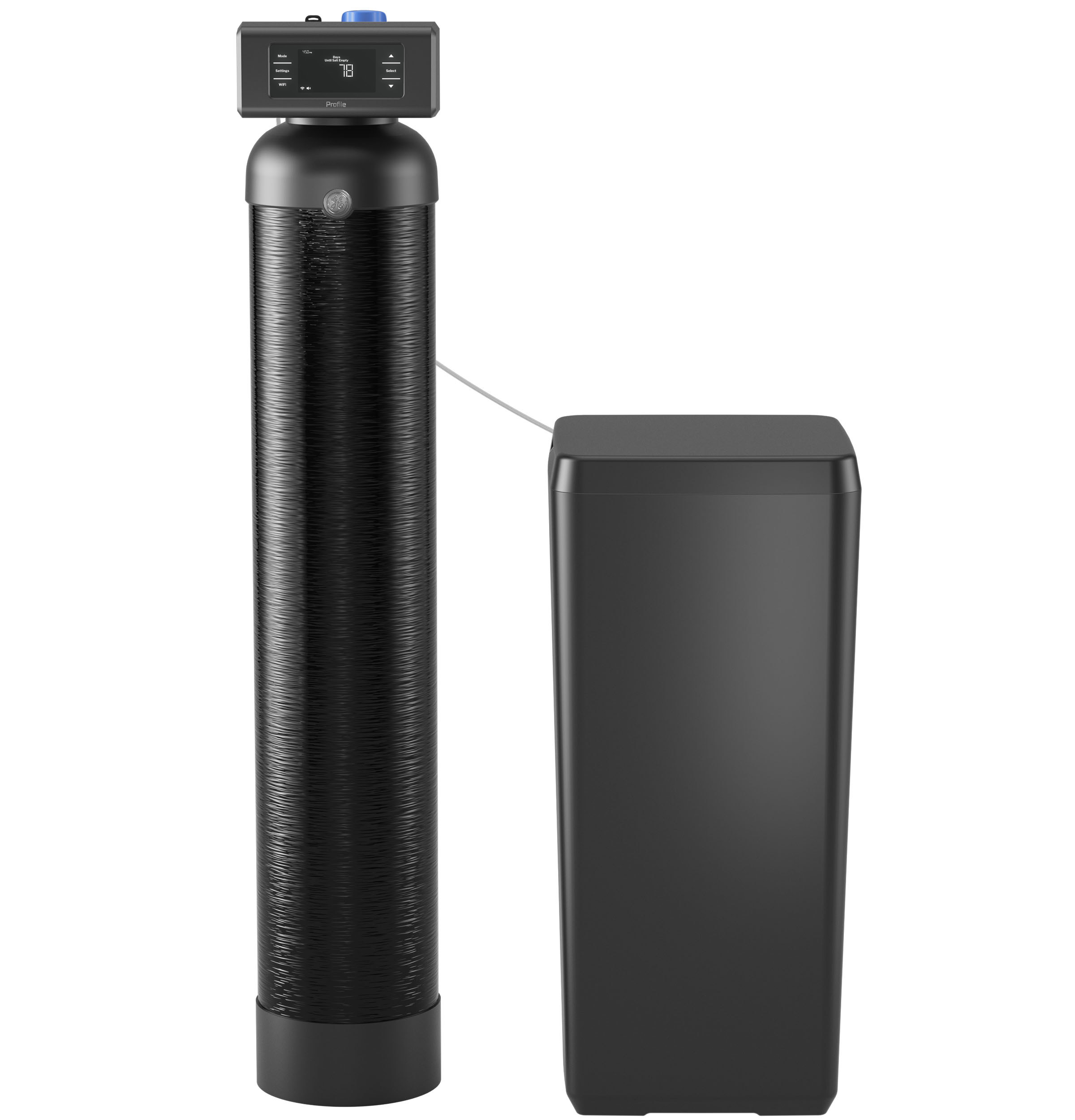 Professional Smart Valve Water Softener 45,000 Grain Capacity with Integrated Long-Life Filter PNMD45W