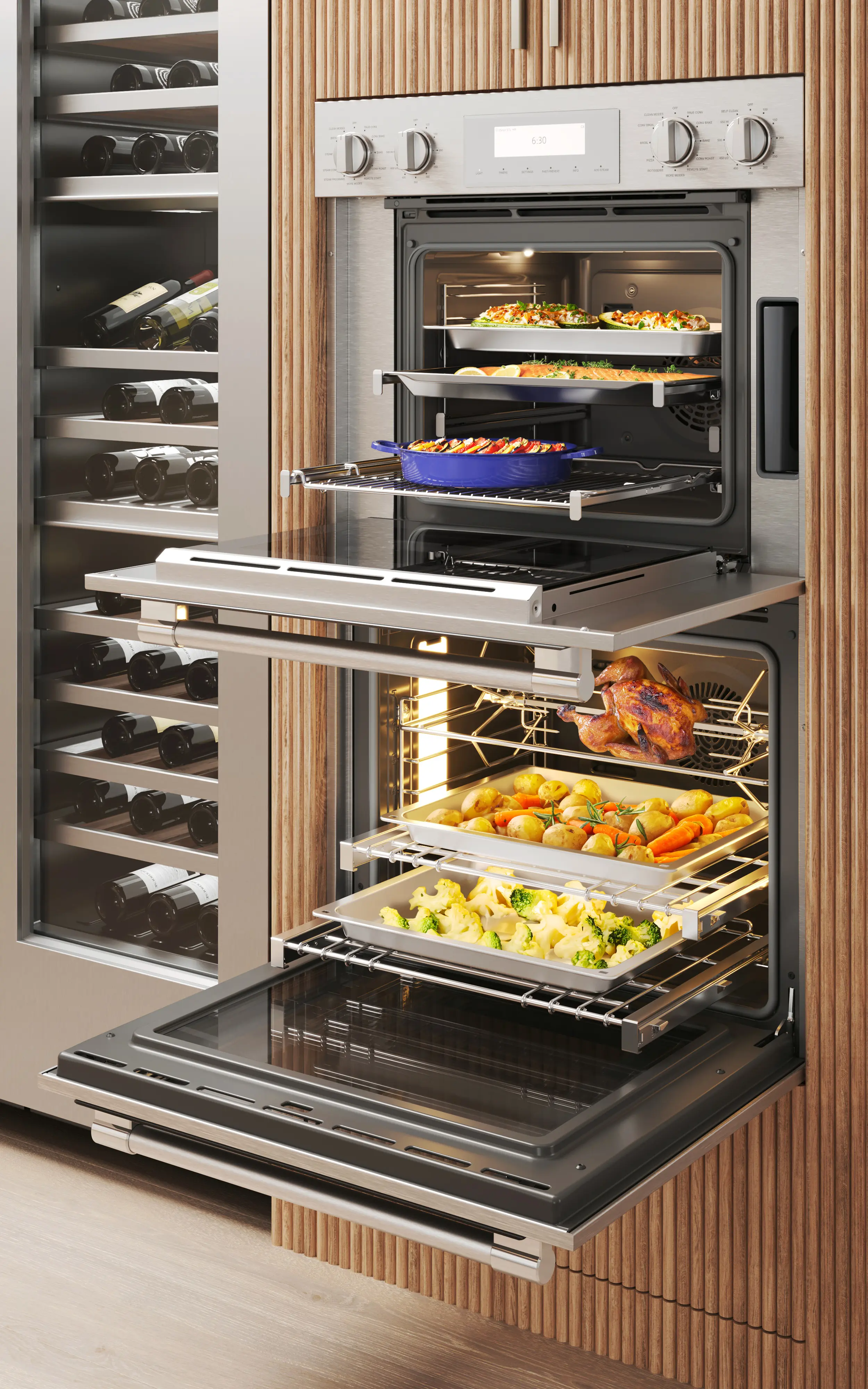 Professional Double Steam Wall Oven 30'' PODS302B
