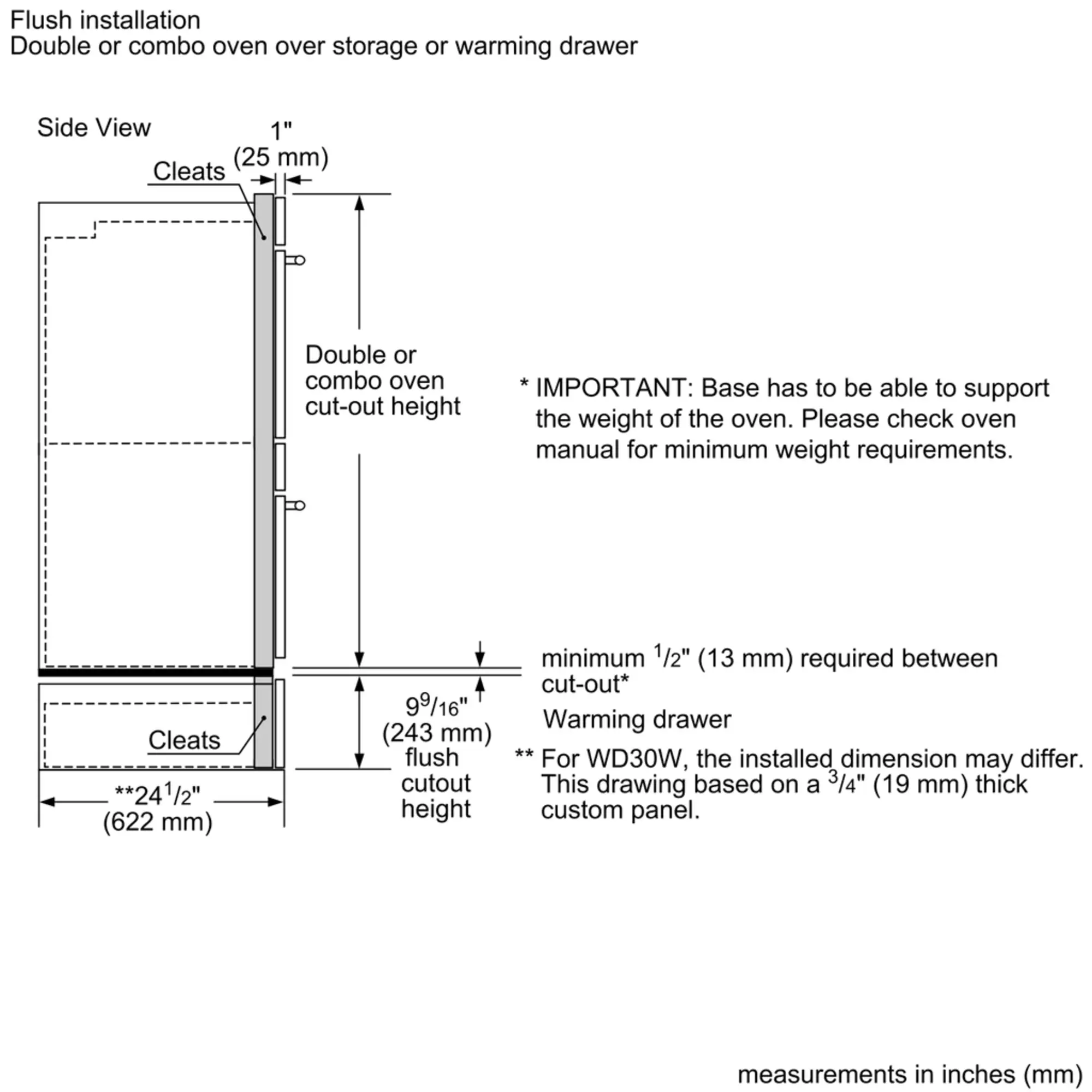 Professional Combination Wall Oven 30'' POM301W