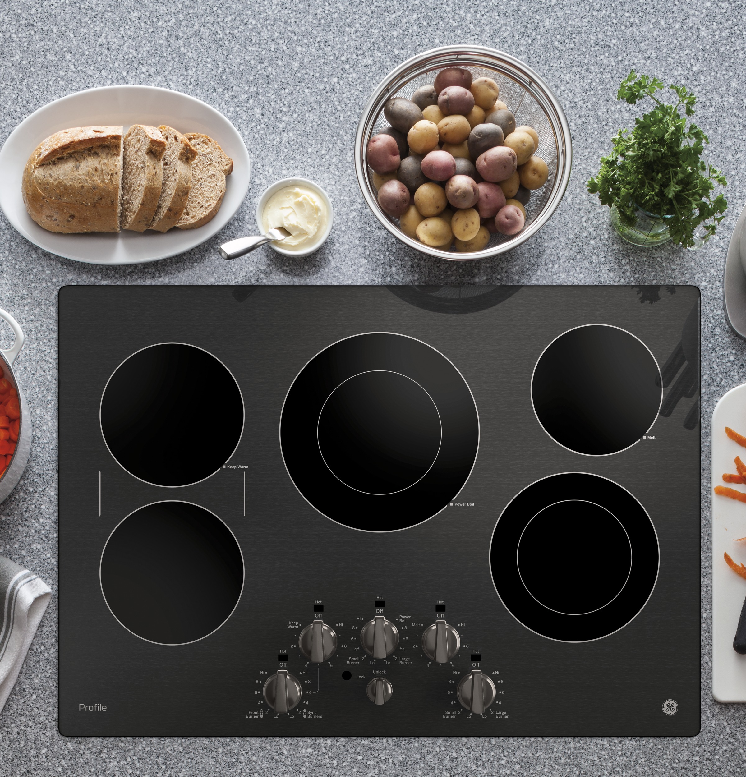 30" Built-In Knob Control Electric Cooktop PP7030BMTS