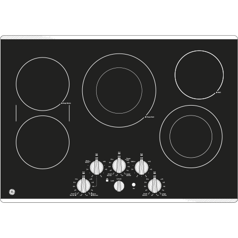 30" Built-In Knob Control Electric Cooktop PP7030BMTS