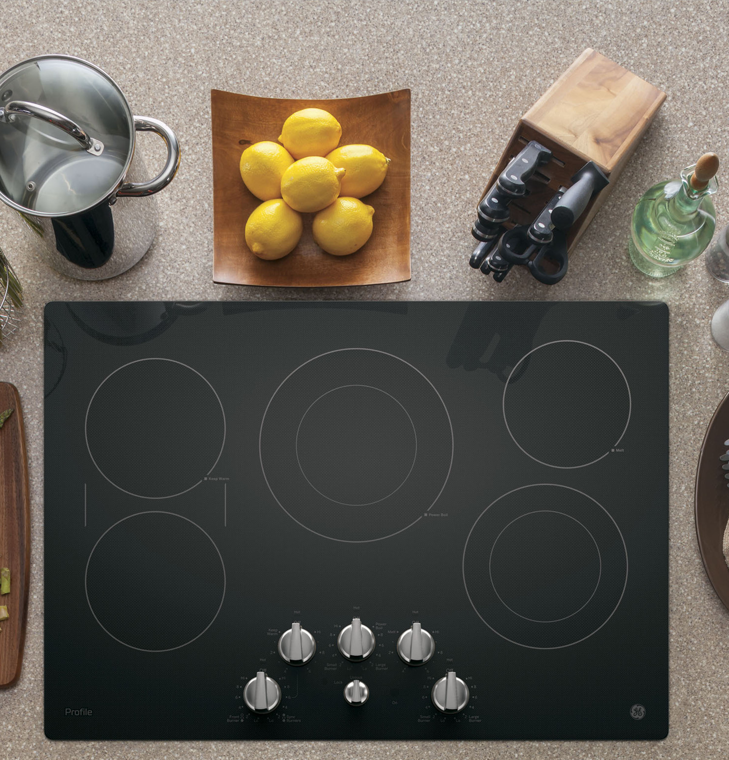 30" Built-In Knob Control Electric Cooktop PP7030EJES