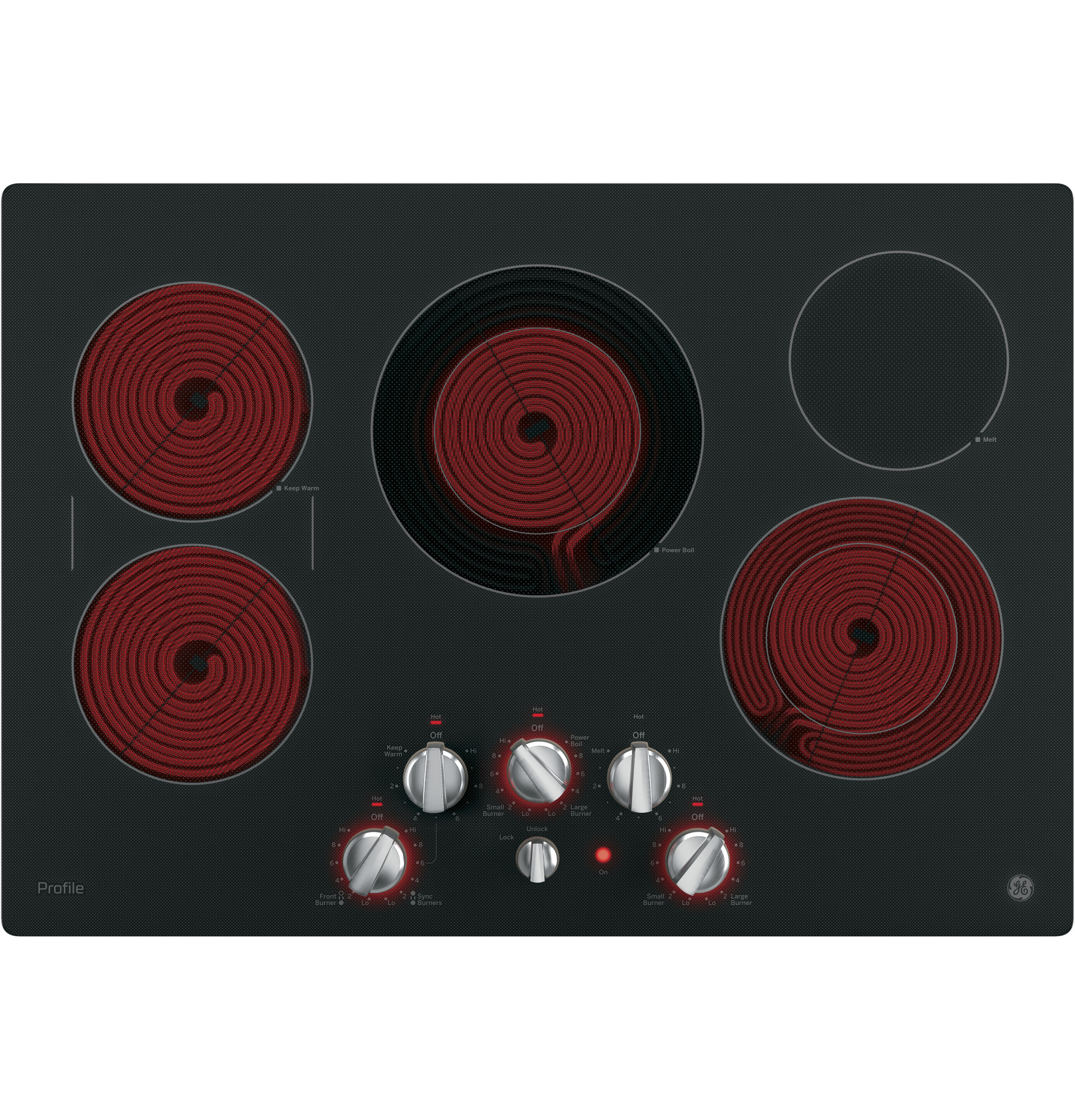 30" Built-In Knob Control Electric Cooktop PP7030EJES
