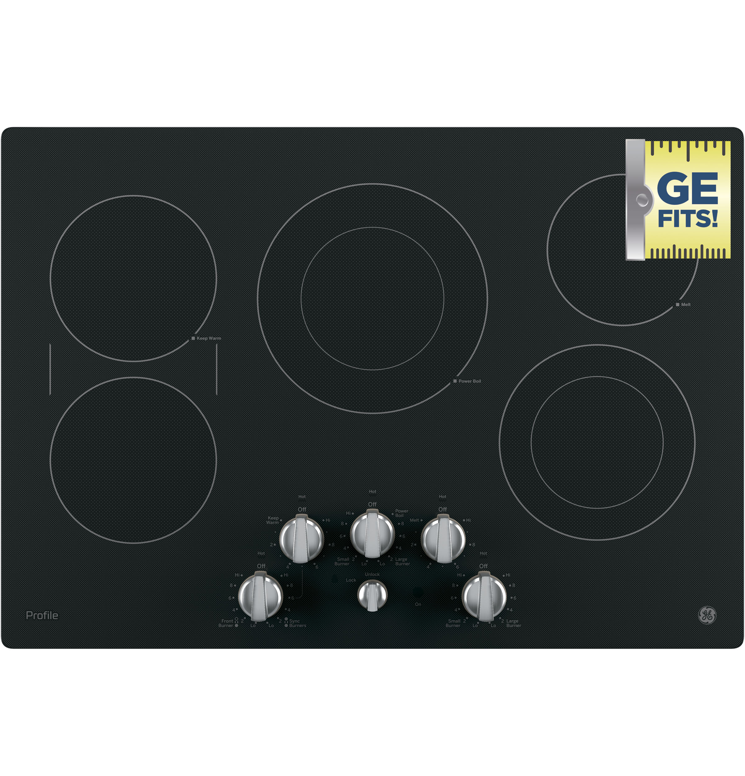 30" Built-In Knob Control Electric Cooktop PP7030EJES