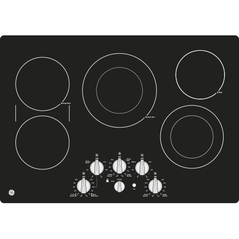 30" Built-In Knob Control Electric Cooktop PP7030EJES