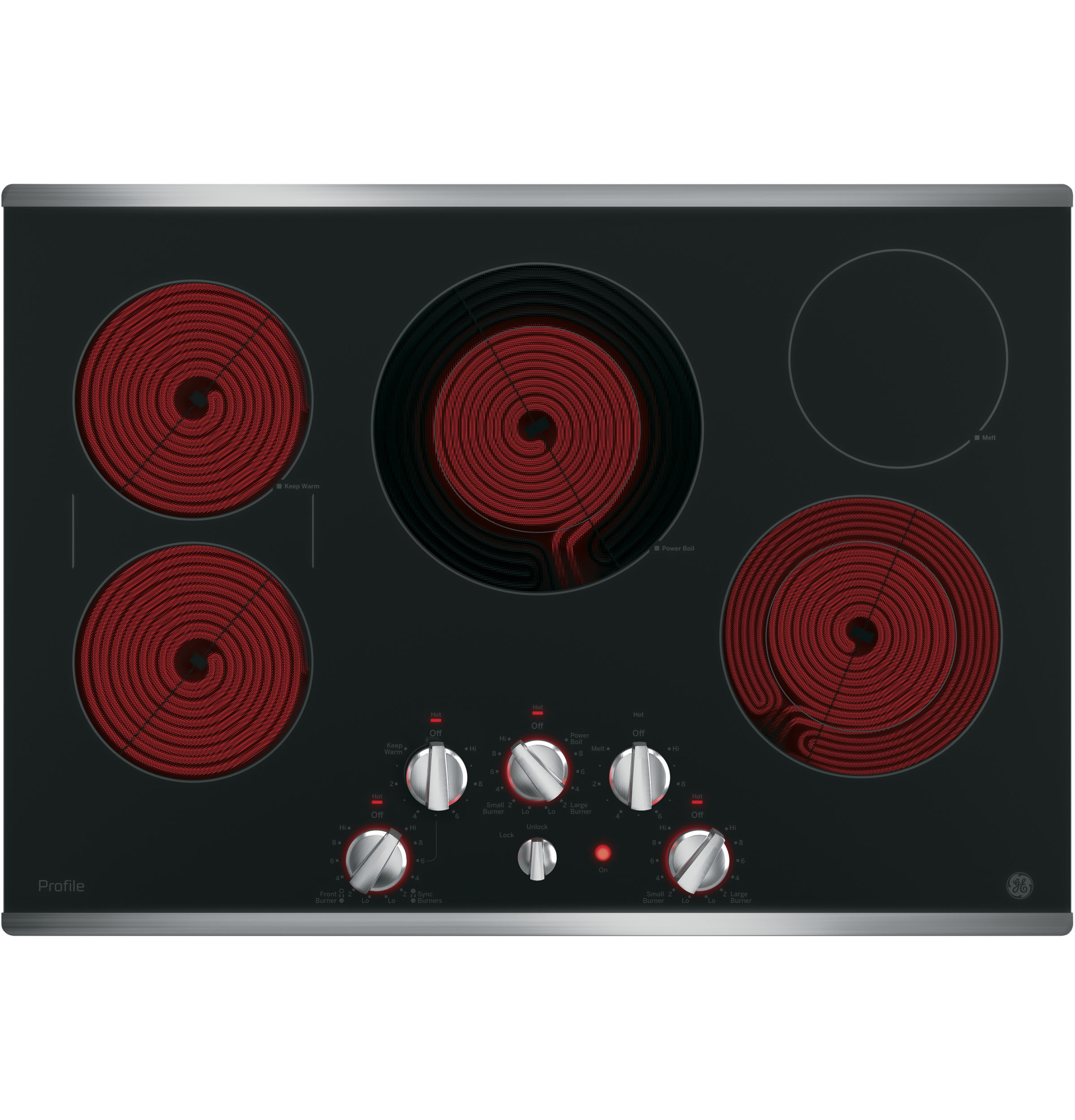 30" Built-In Knob Control Electric Cooktop PP7030SJSS