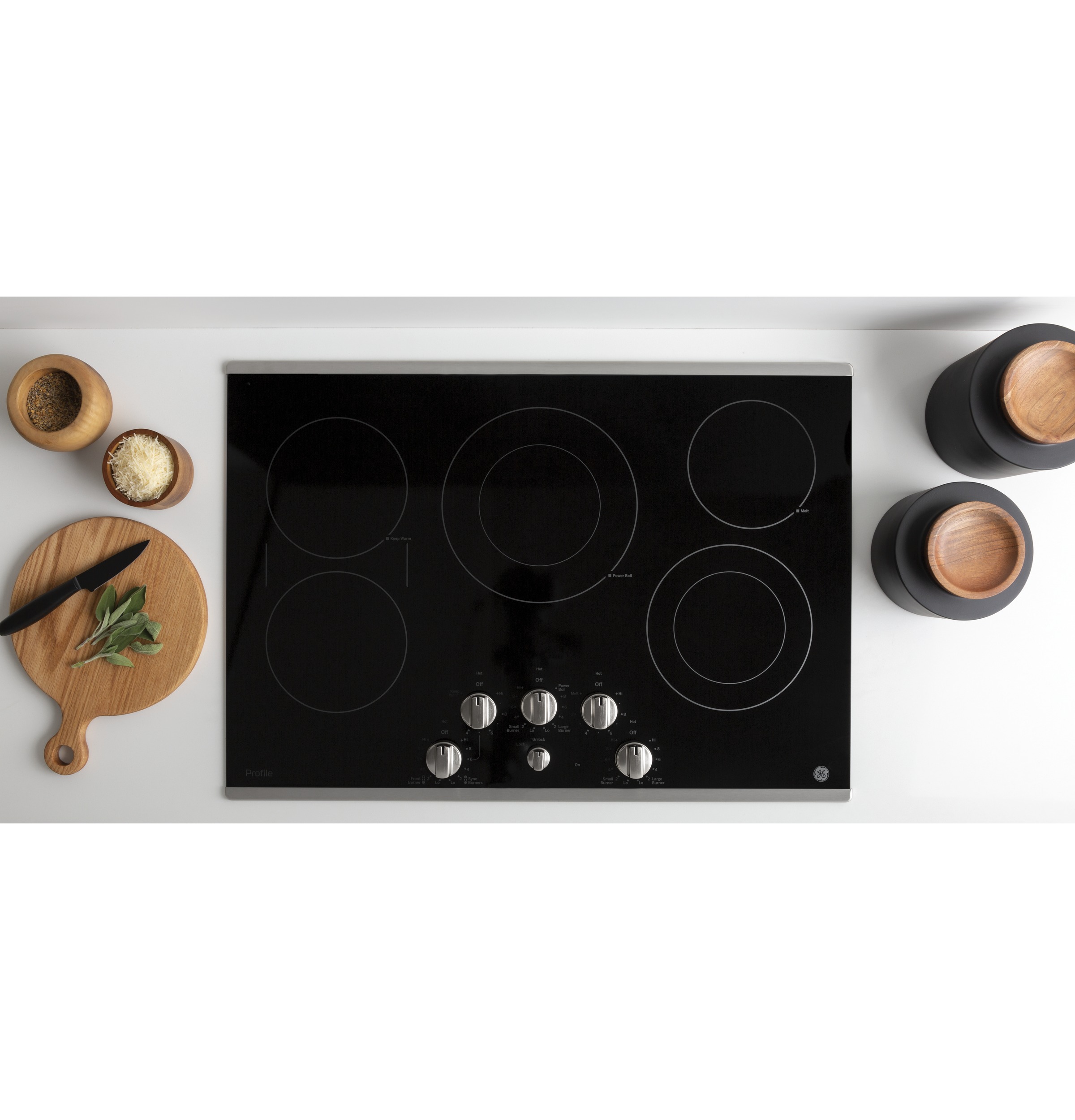 30" Built-In Knob Control Electric Cooktop PP7030SJSS