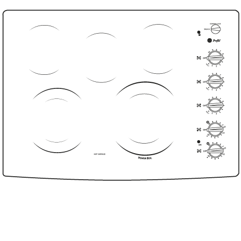 Series 30" Built-In Electric Cooktop PP944TTWW