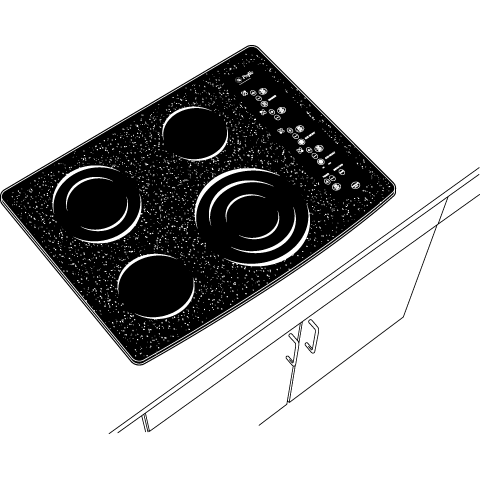 Series 30" Built-In Electric Cooktop PP945BMBB