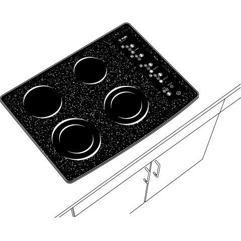 30" Built-In CleanDesign Electric Cooktop PP950WMWW