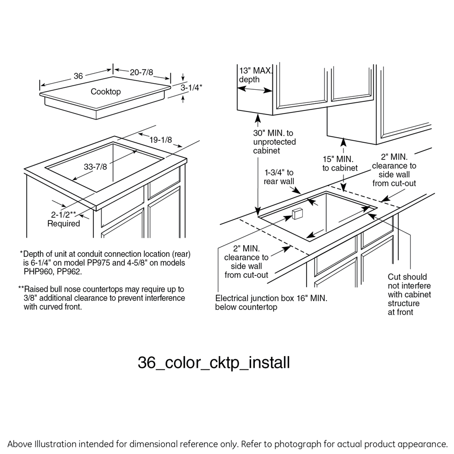Series 36" Built-In Cooktop PP962TMWW