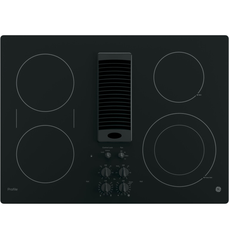 30" Downdraft Electric Cooktop PP9830DJBB