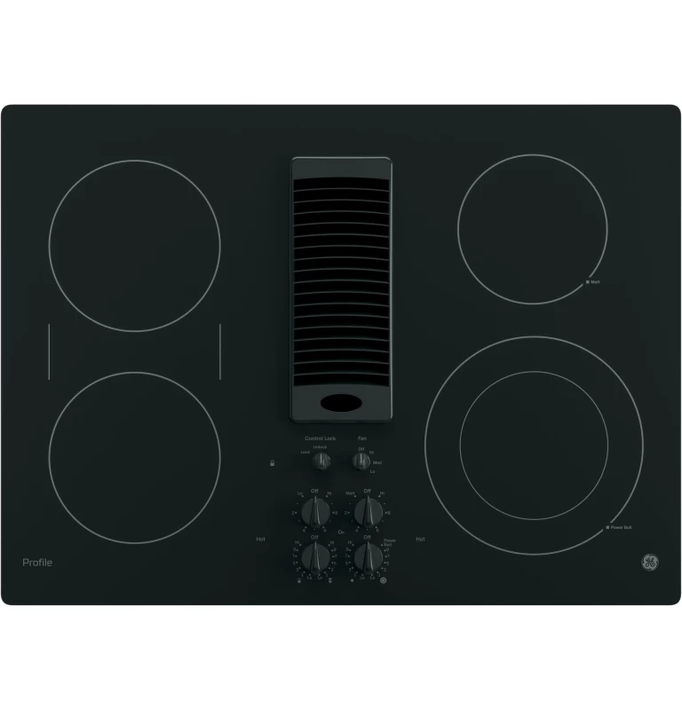 GE Profile 30" Downdraft Electric Cooktop Black PP9830DRBB Picture 1