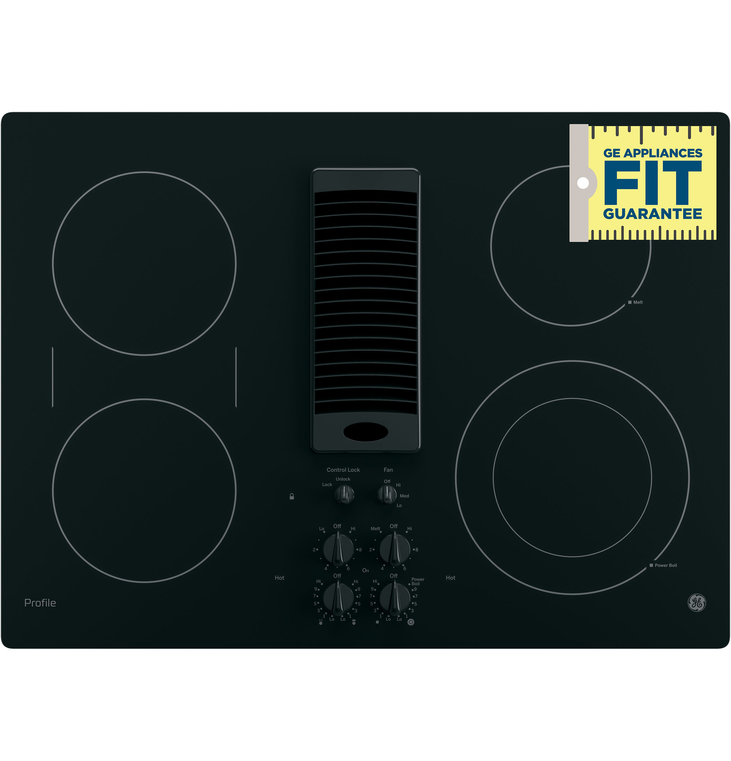30" Downdraft Electric Cooktop view 4