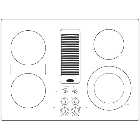 30" Downdraft Electric Cooktop view 14