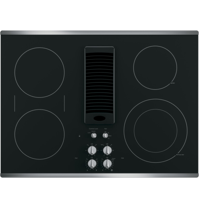 GE Profile™ 30" Downdraft Electric Cooktop PP9830SJSS