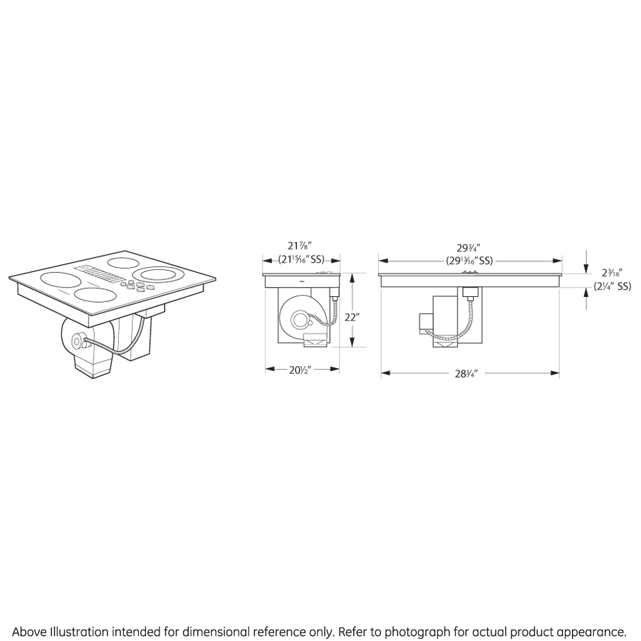 30" Downdraft Electric Cooktop view 15