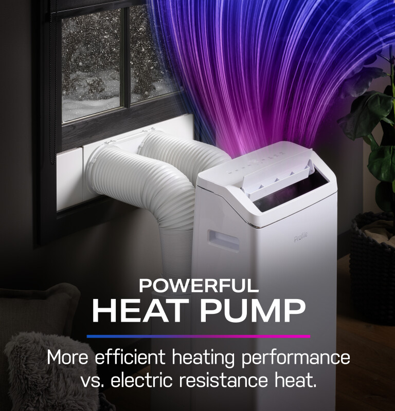 12,000 BTU Dual-Hose, Inverter Heat/Cool Portable Air Conditioner with Dehumidifier and Remote, White view 8