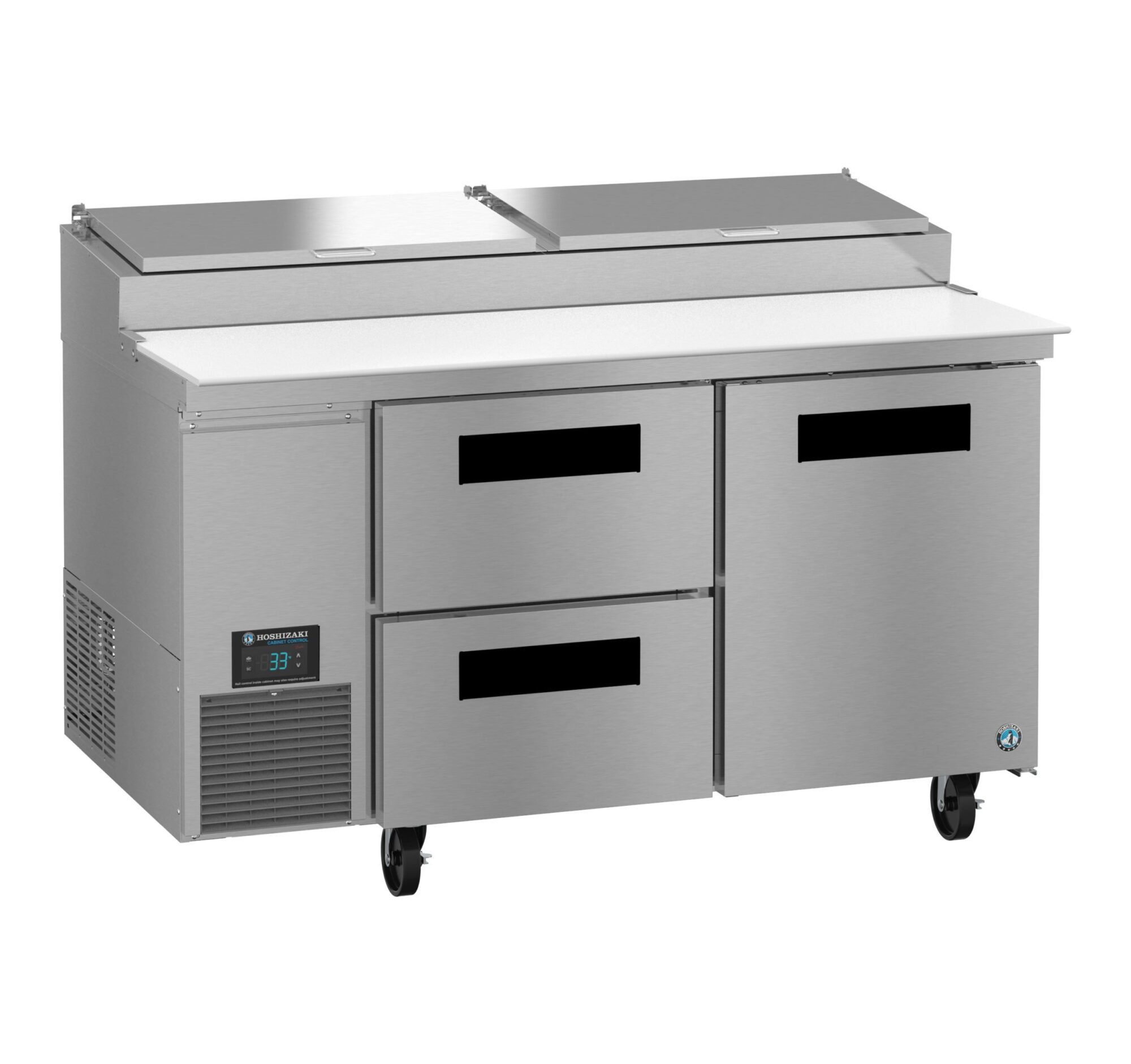 PR60B-D2, Refrigerator, Two Section Pizza Prep Table, Drawer/Door Combo PR60BD2