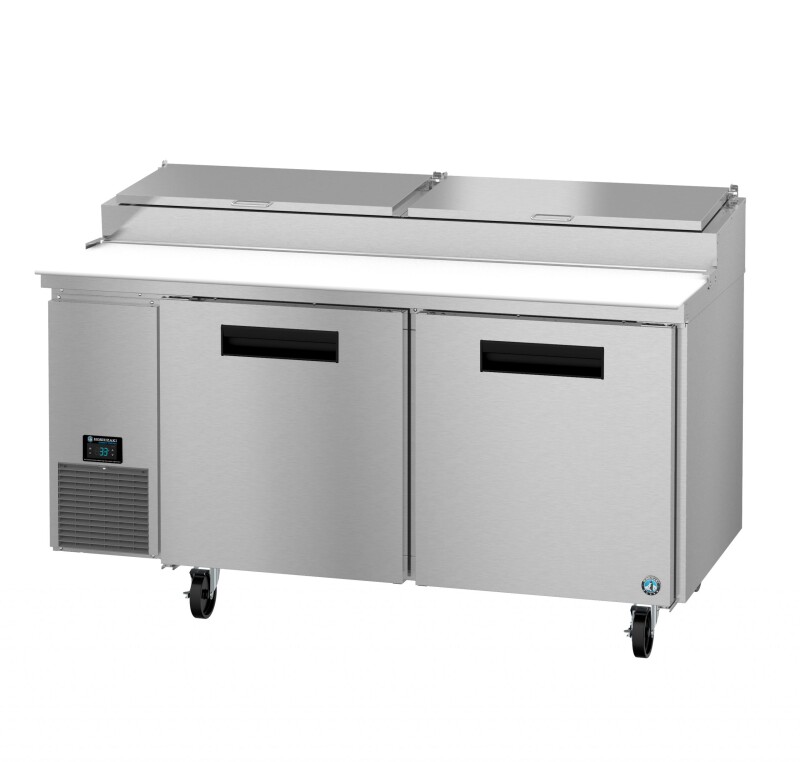 Refrigerator, Two Section Pizza Prep Table, Stainless DoorsTitle PR67B
