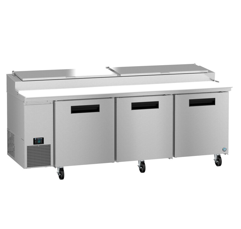 PR93B, Refrigerator, Three Section Pizza Prep Table, Stainless DoorsTitle PR93B