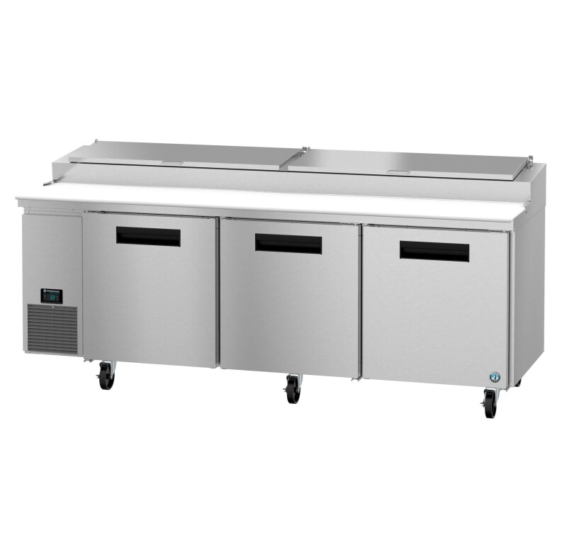 PR93B, Refrigerator, Three Section Pizza Prep Table, Stainless DoorsTitle PR93B