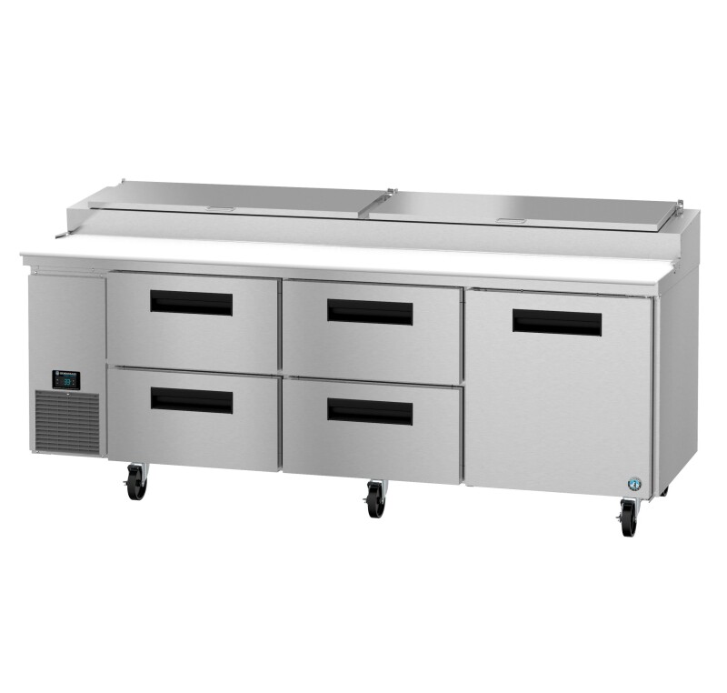 PR93B-D4, Refrigerator, Three Section Pizza Prep Table, Drawer/Door ComboTitle PR93BD4