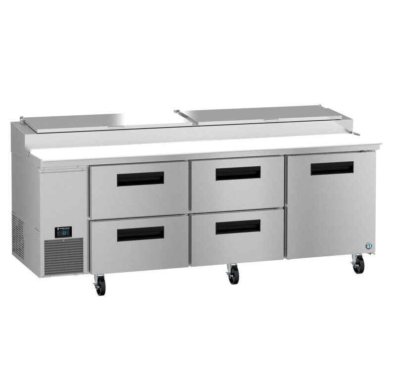 PR93B-D4, Refrigerator, Three Section Pizza Prep Table, Drawer/Door ComboTitle PR93BD4