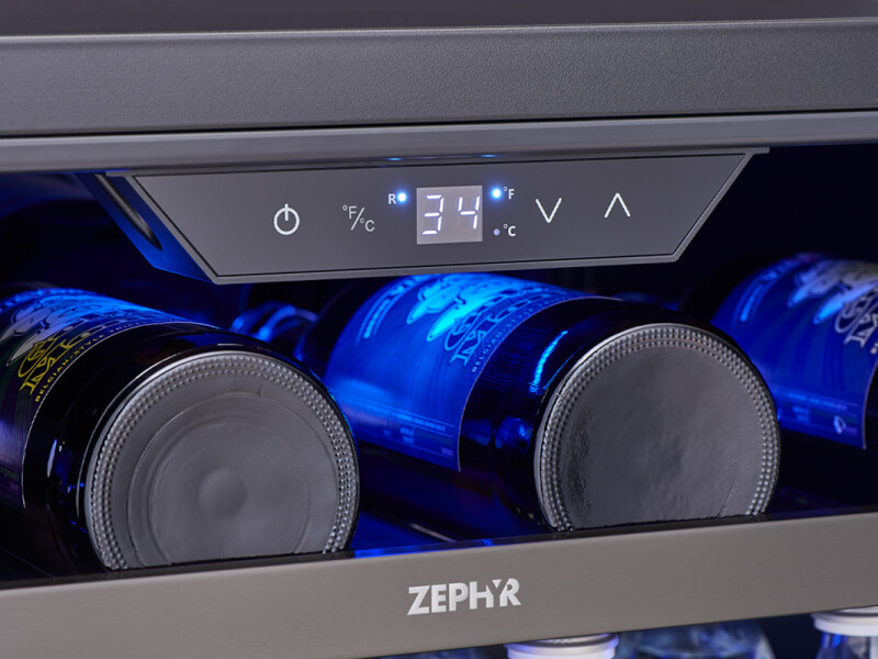 24" Black Stainless Single Zone Beverage Cooler PRB24C01BBSG